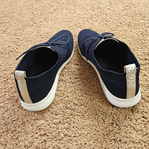 Cole Haan 2.ZEROGRAND Oxford Shoes Womens 10.5B Marine Blue Argento Stitchlite - Picture 5 of 11